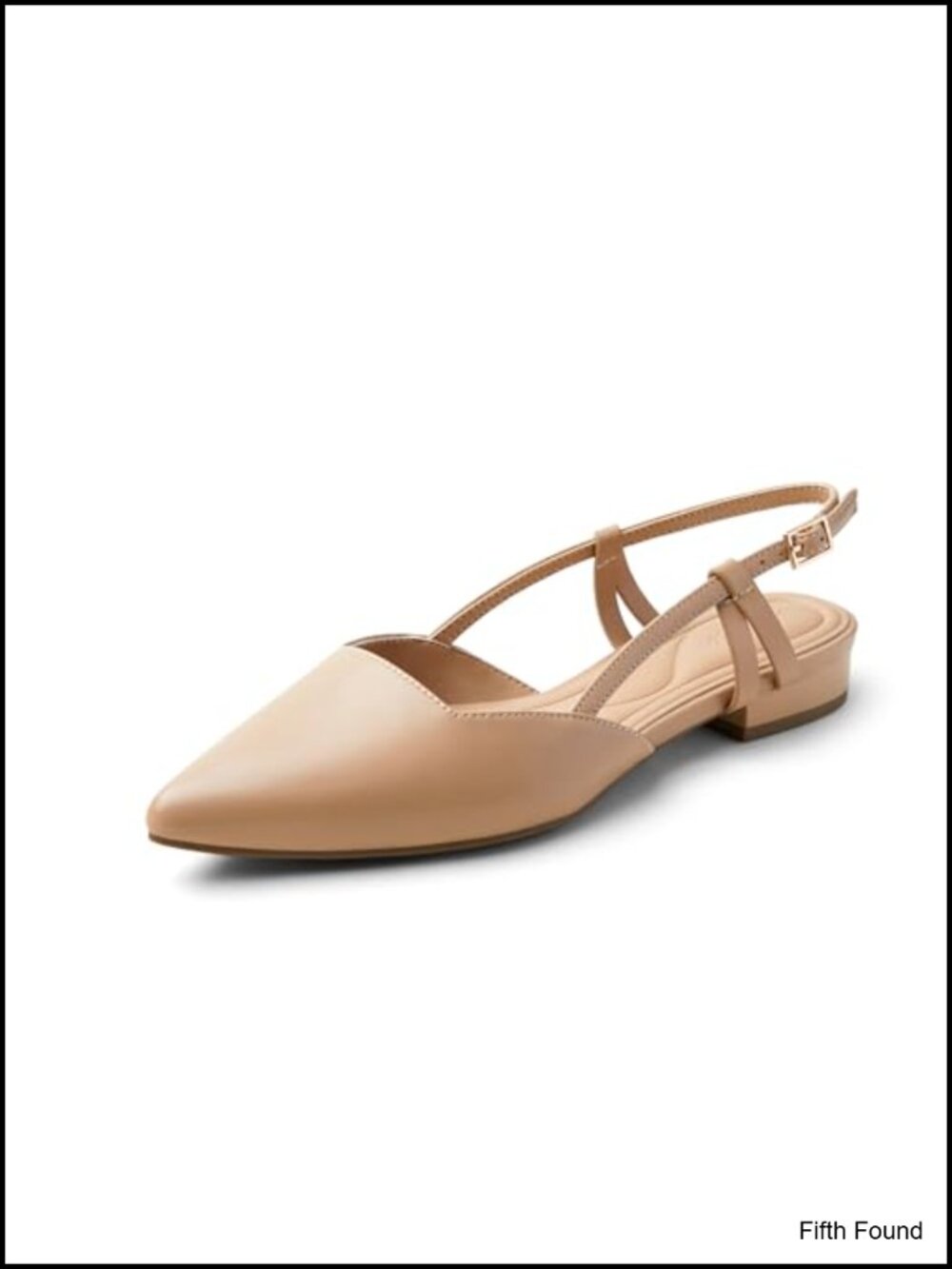 Arromic Slingback Flats Pointed Toe Slip-On Low Heel Casual Office Shoe